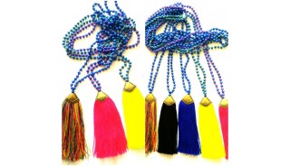 colorful necklaces tassels beads phyrus bronze cup handmade wholesale price